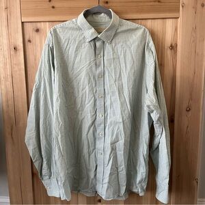 Michael Kors Light Green Plaid Button Down Shirt